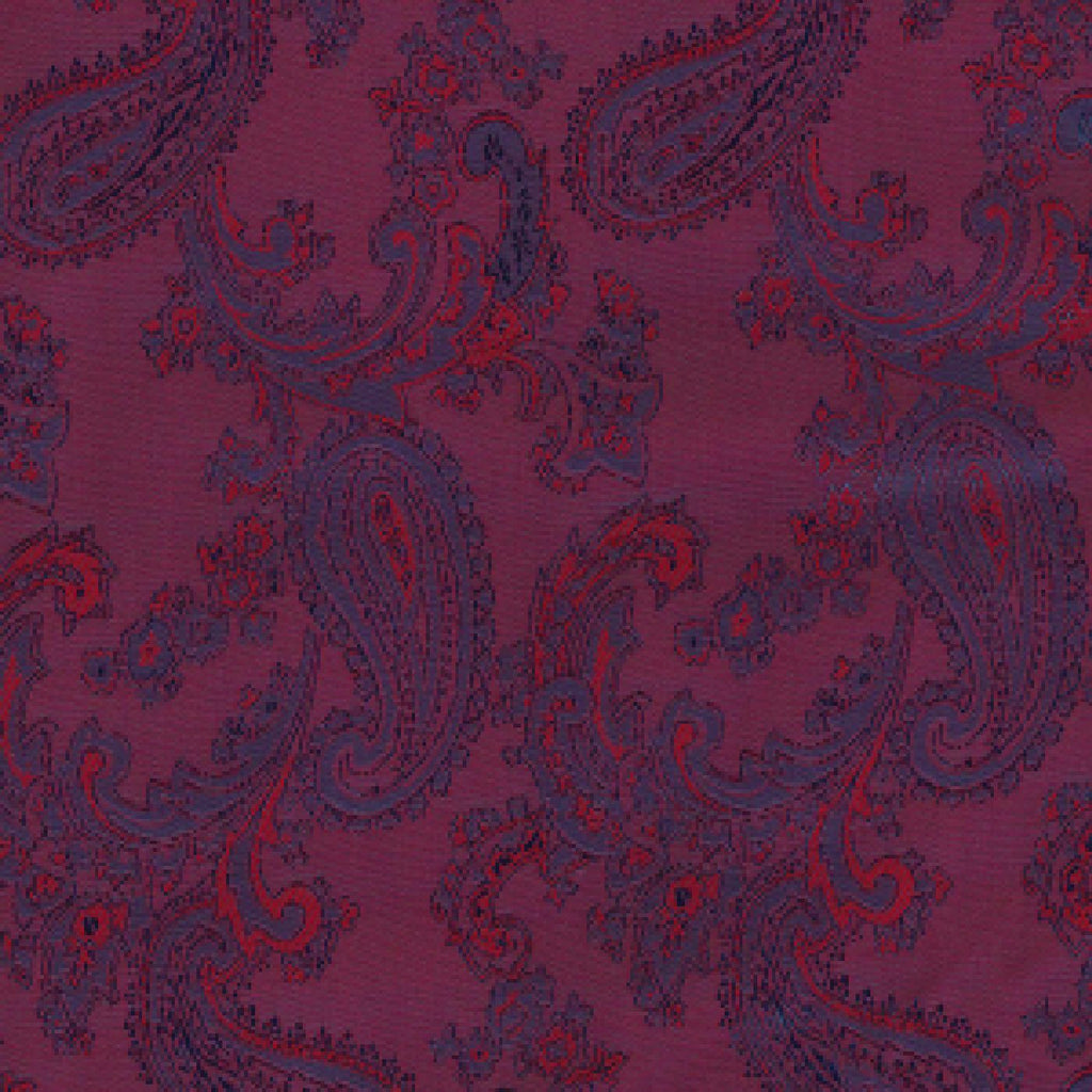 Wine & Red Paisley Poly/Viscose Lining