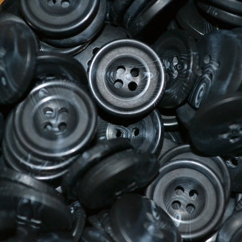 Dark Grey Resin Pimbo Buttons - Large (32 Ligne)