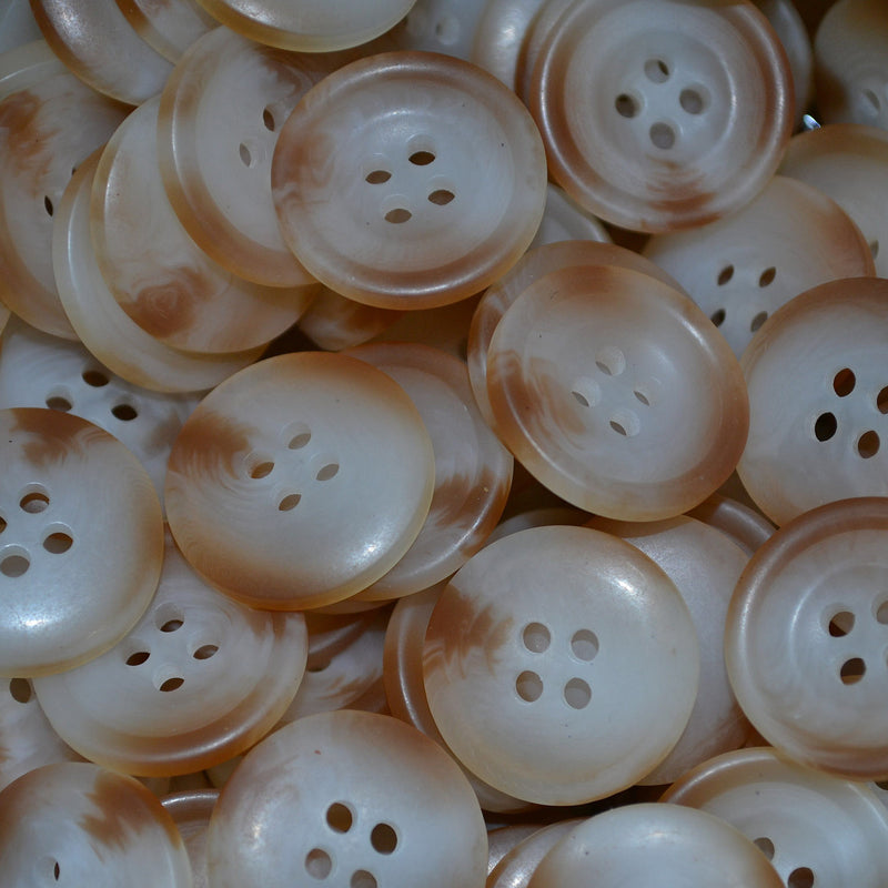 Natural Resin Pimbo Buttons - Large (32 Ligne)