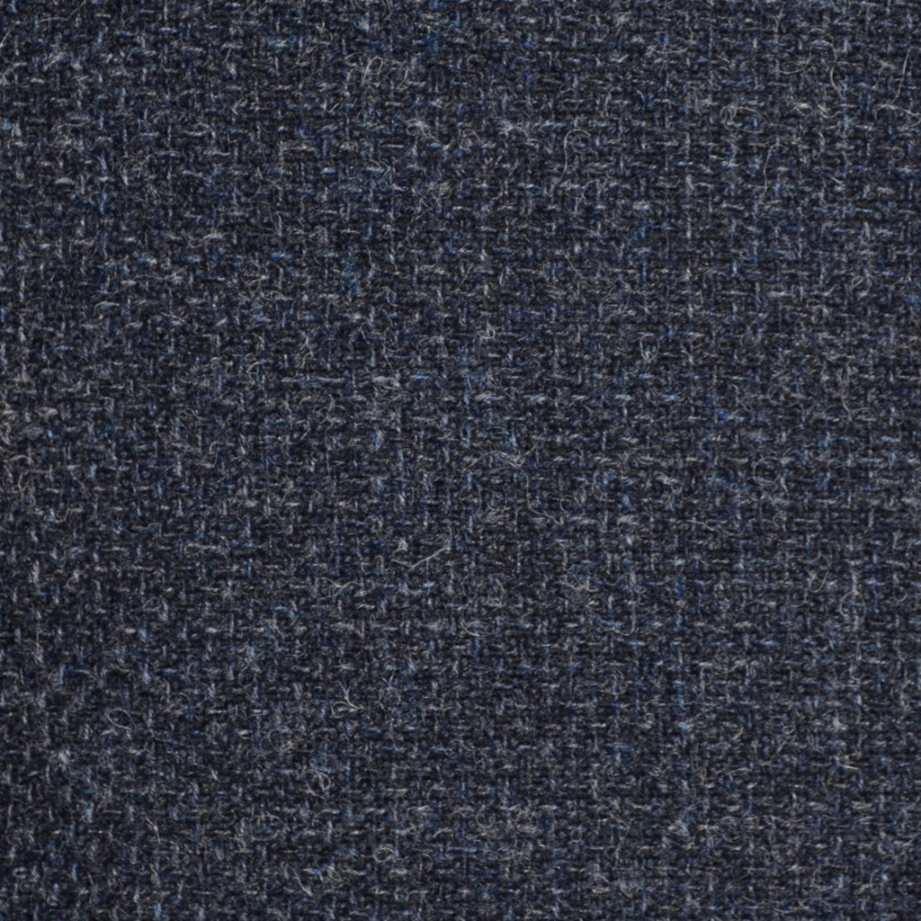 Medium Blue/Grey and Dark Blue Basket Weave Tweed - 2.00 Metres