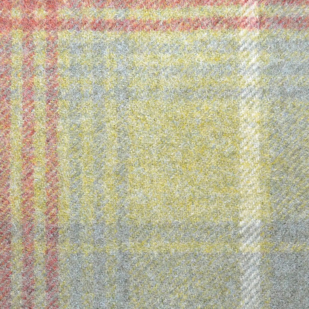 Green with Red & Blue Plaid Check Coating