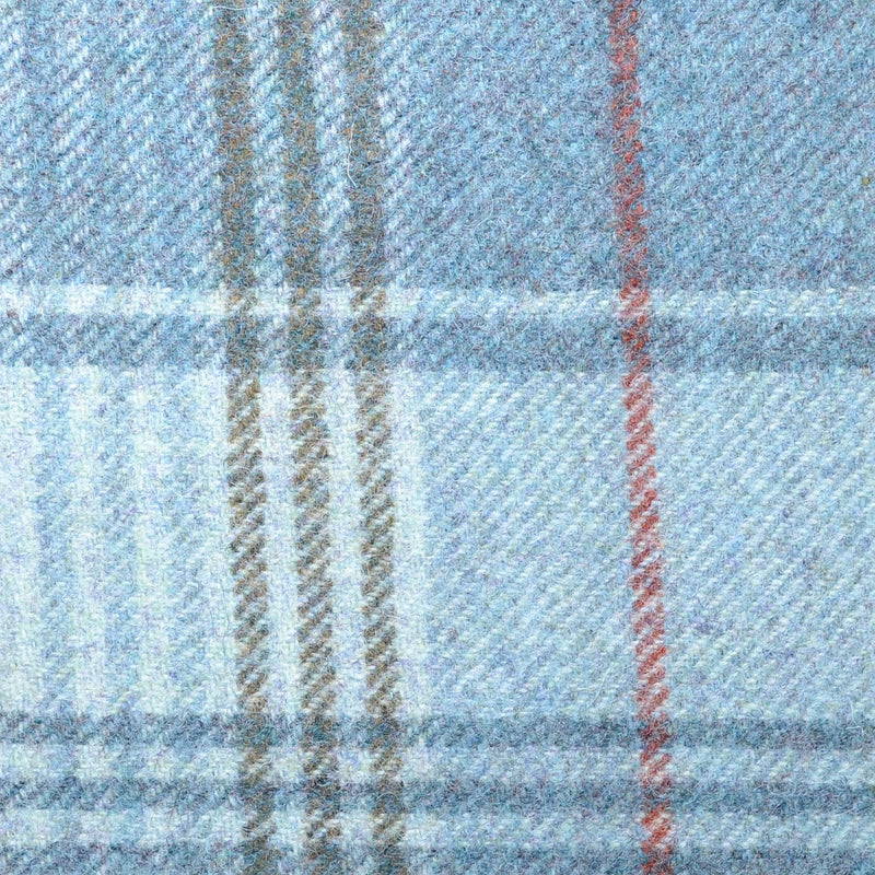 Blue with Blue, Green & Red Plaid Check Coating