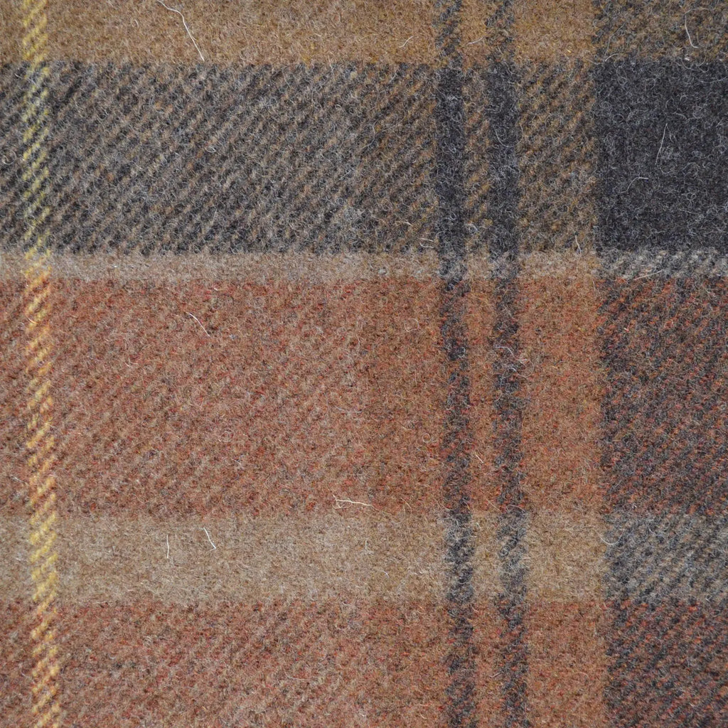 Ginger with Brown & Yellow Plaid Check Coating