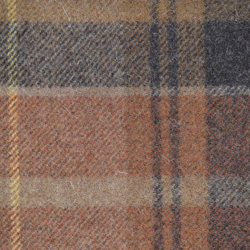 Ginger with Brown & Yellow Plaid Check Coating
