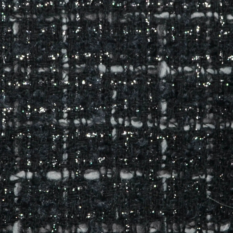 Grey & Black with Bronze Metallic Check Wool, Silk & Alpaca Boucle Jacketing