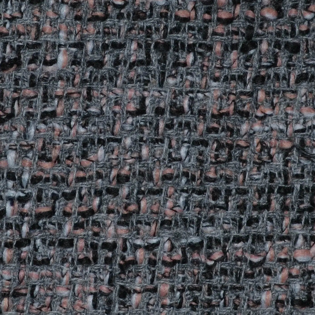 Grey, Black & Pink Check Wool & Mohair Boucle Jacketing