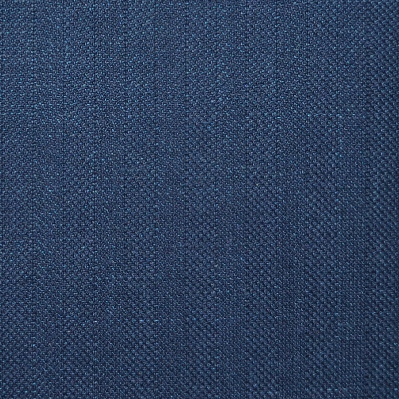 Bright Navy Blue and Dark Navy Blue Herringbone Wool & Linen