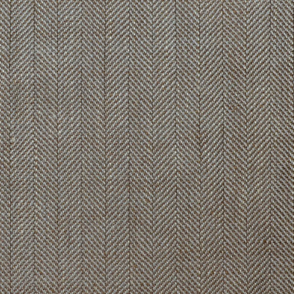 Light Brown and Sand Herringbone Wool & Linen