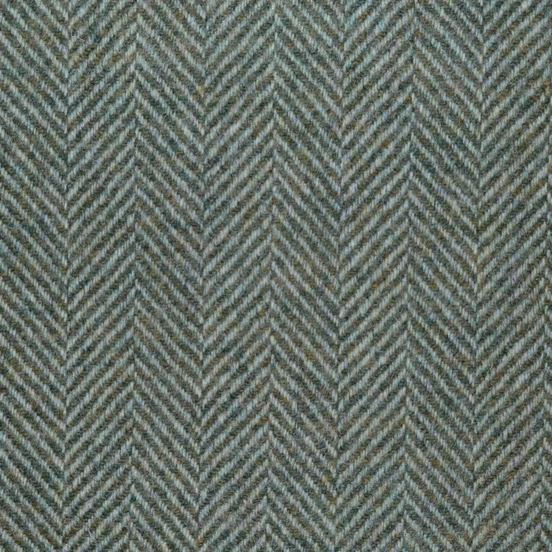 Dark Sage and Beige All Wool Herringbone Coating