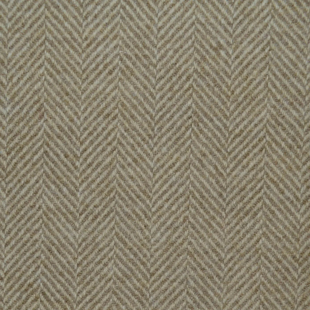 Beige and Straw All Wool Herringbone Coating