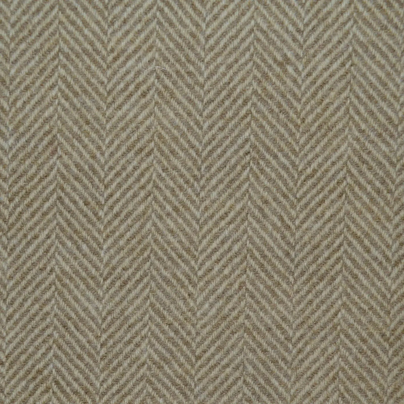 Beige and Straw All Wool Herringbone Coating