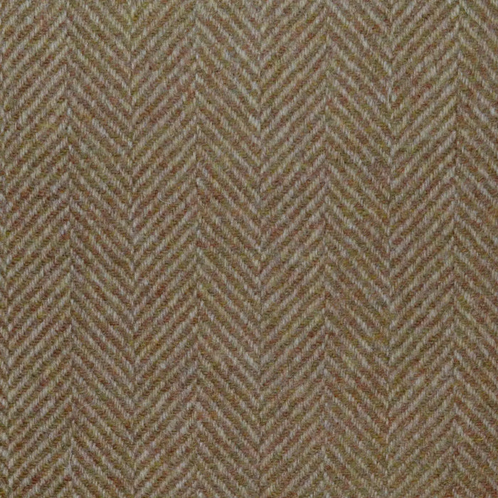 Brown and Sand All Wool Herringbone Coating