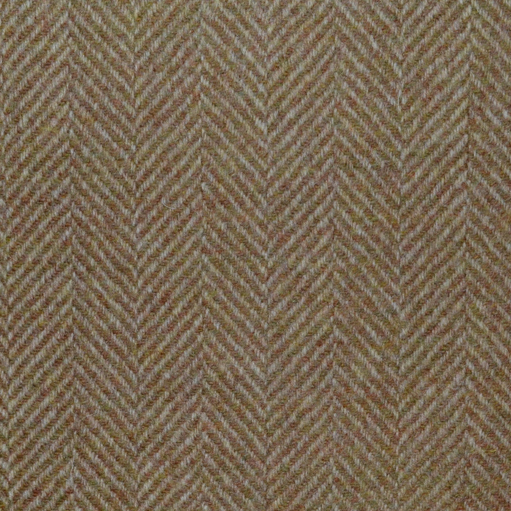 Brown and Sand All Wool Herringbone Coating