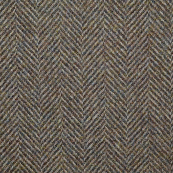Beige and Finch Brown All Wool Herringbone Coating