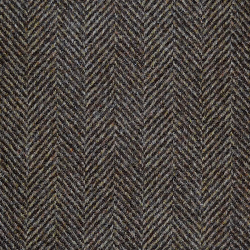 Light Brown and Chocolate All Wool Herringbone Coating