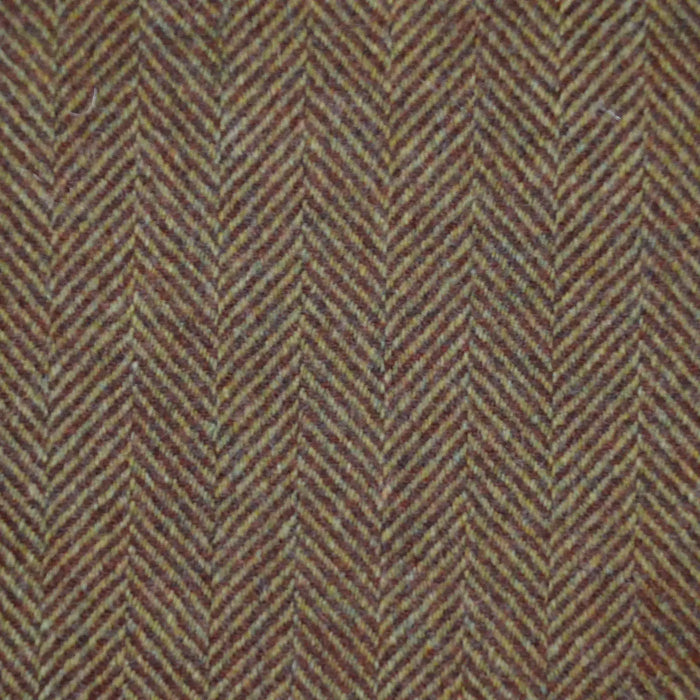 Light Brown and Rust All Wool Herringbone Coating