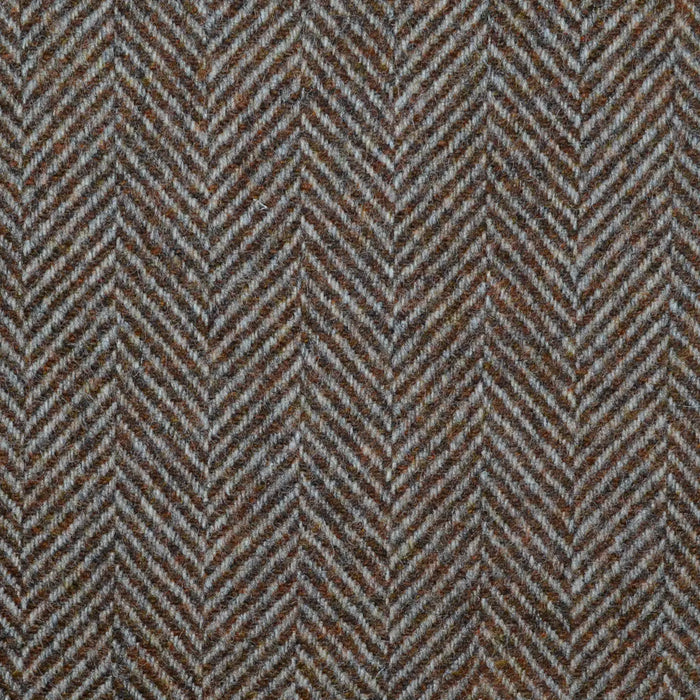 Woodland Brown and Wheat All Wool Herringbone Coating