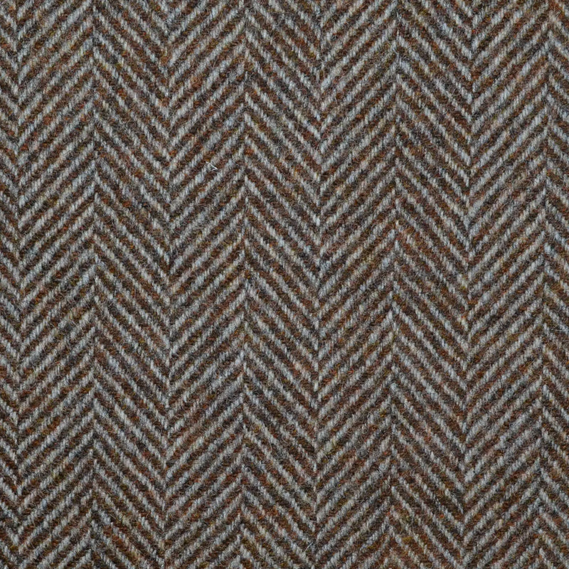 Woodland Brown and Wheat All Wool Herringbone Coating