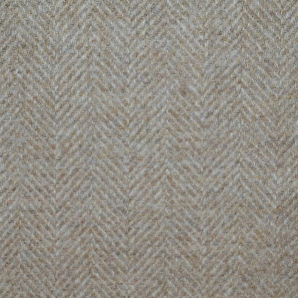 Natural and Beige All Wool Herringbone Coating