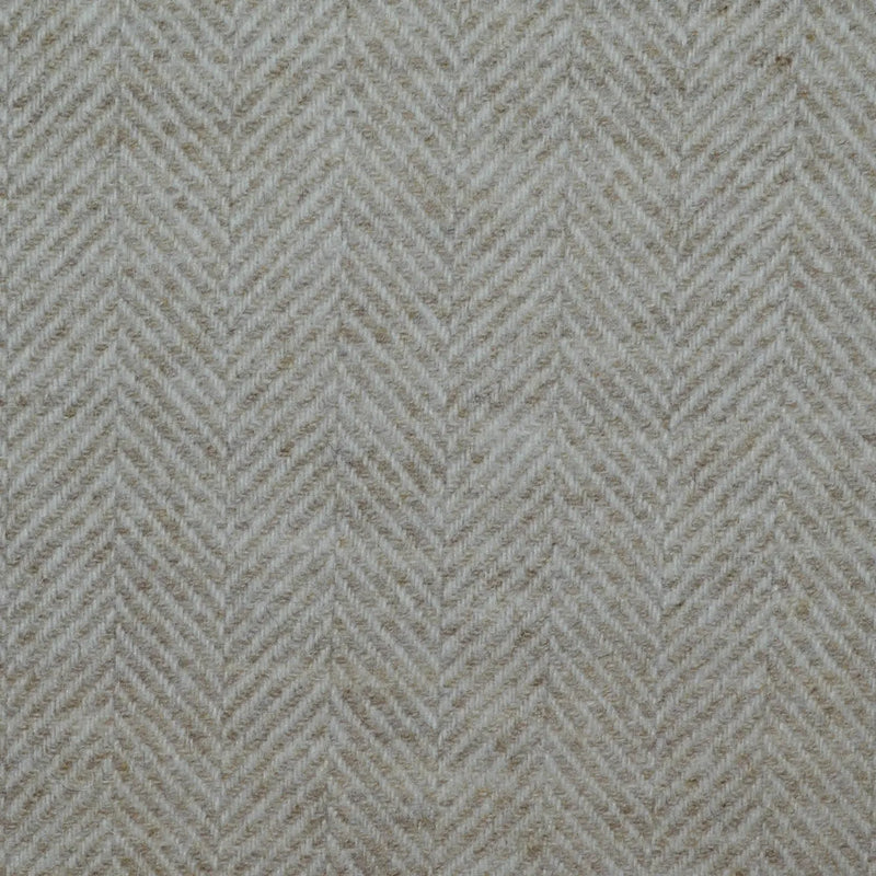 Cream and Stone All Wool Herringbone Coating