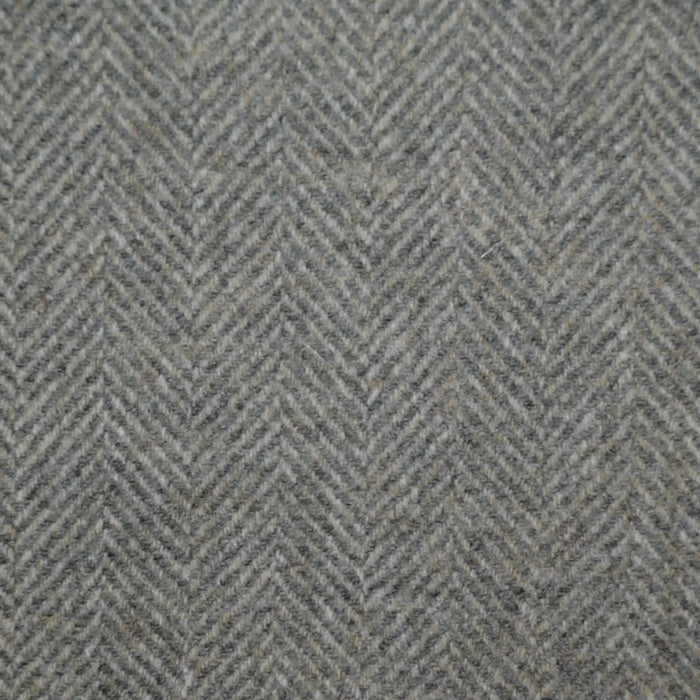 Pearl and Silver All Wool Herringbone Coating