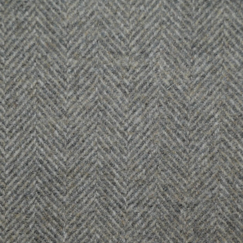 Pearl and Silver All Wool Herringbone Coating