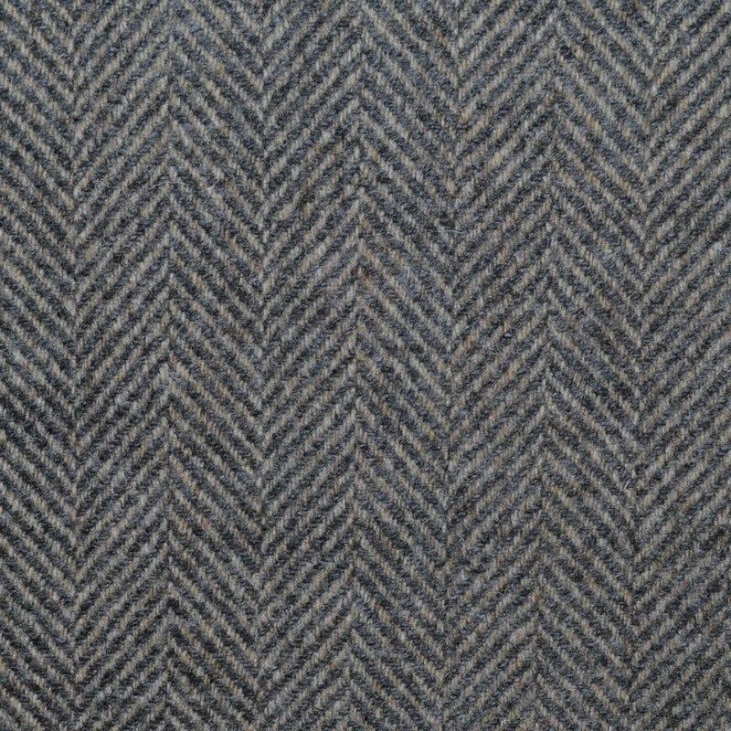 Vintage Grey and Steel All Wool Herringbone Coating