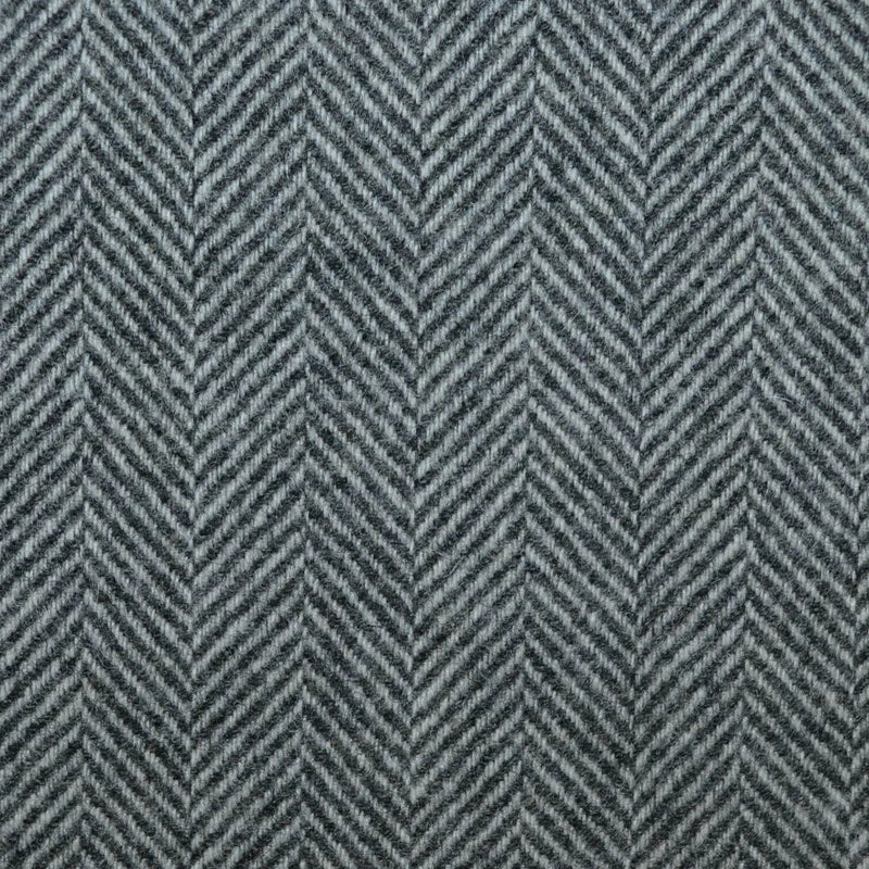 Graphite and Steel All Wool Herringbone Coating