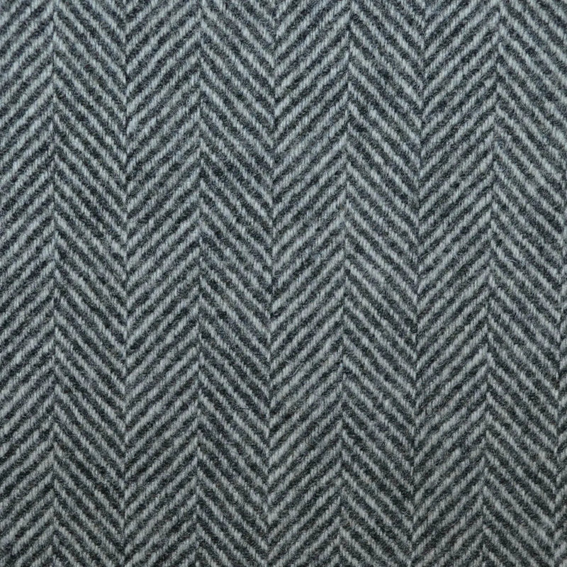 Graphite and Steel All Wool Herringbone Coating