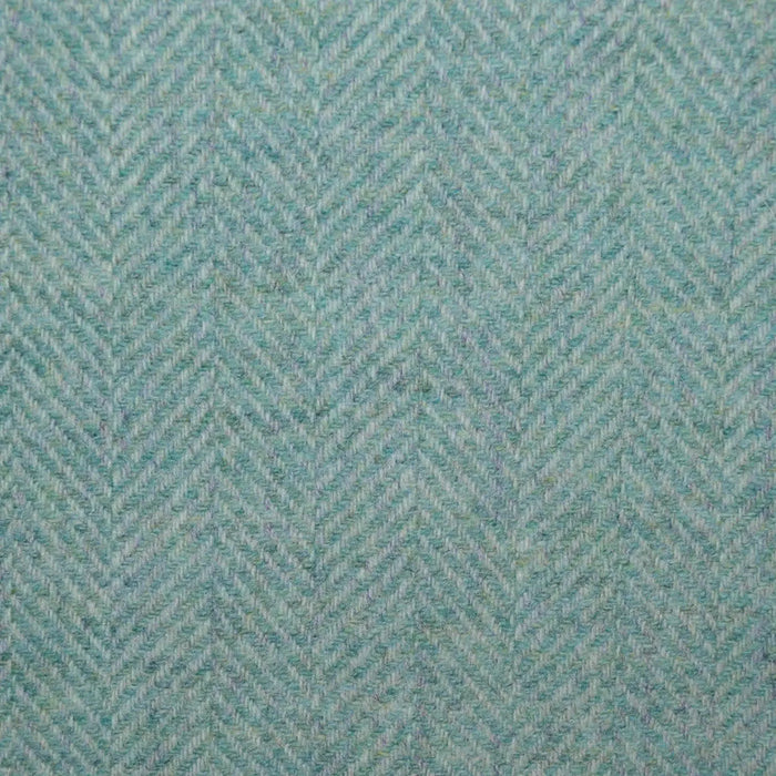 Mint and Light Grey All Wool Herringbone Coating