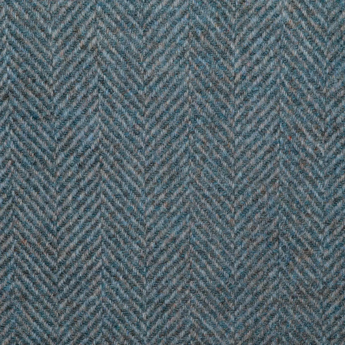 Sea and Marl Grey All Wool Herringbone Coating