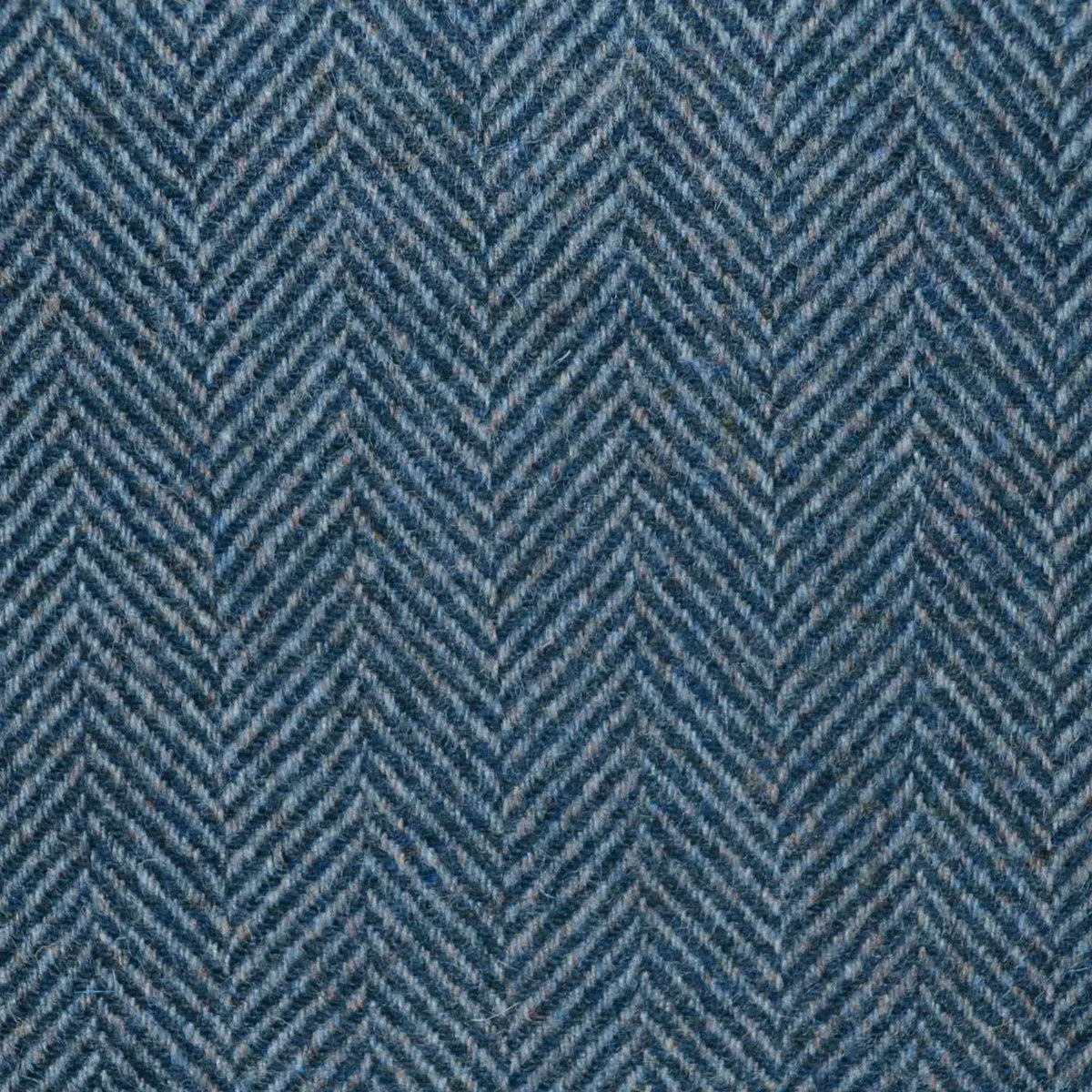 Dark Teal and Grey All Wool Herringbone Coating