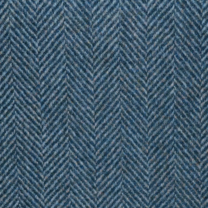 Dark Teal and Grey All Wool Herringbone Coating