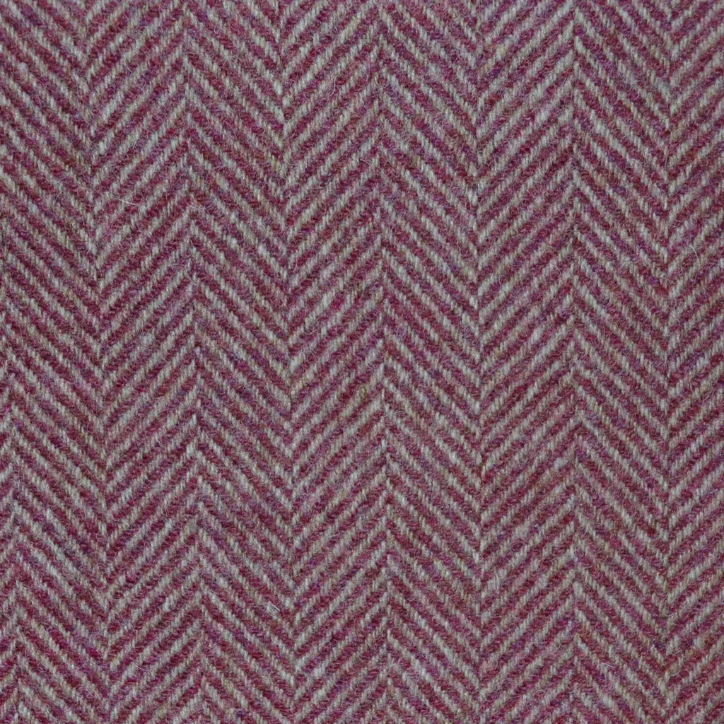 Rose and Light Grey All Wool Herringbone Coating