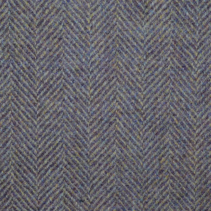 Lilac and Marl Grey All Wool Herringbone Coating