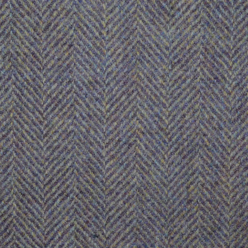Lilac and Marl Grey All Wool Herringbone Coating