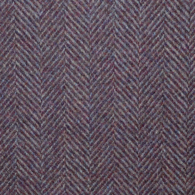 Lavender and Marl Grey All Wool Herringbone Coating