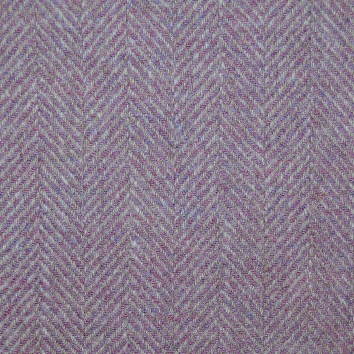 Pink and Light Grey All Wool Herringbone Coating