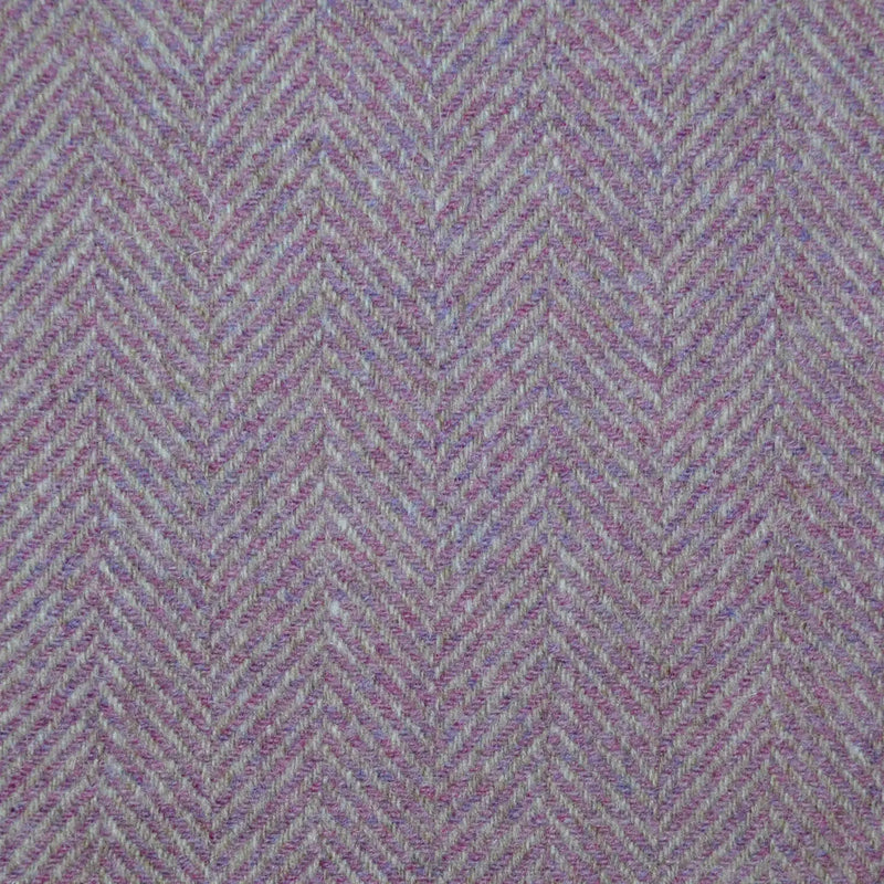 Pink and Light Grey All Wool Herringbone Coating