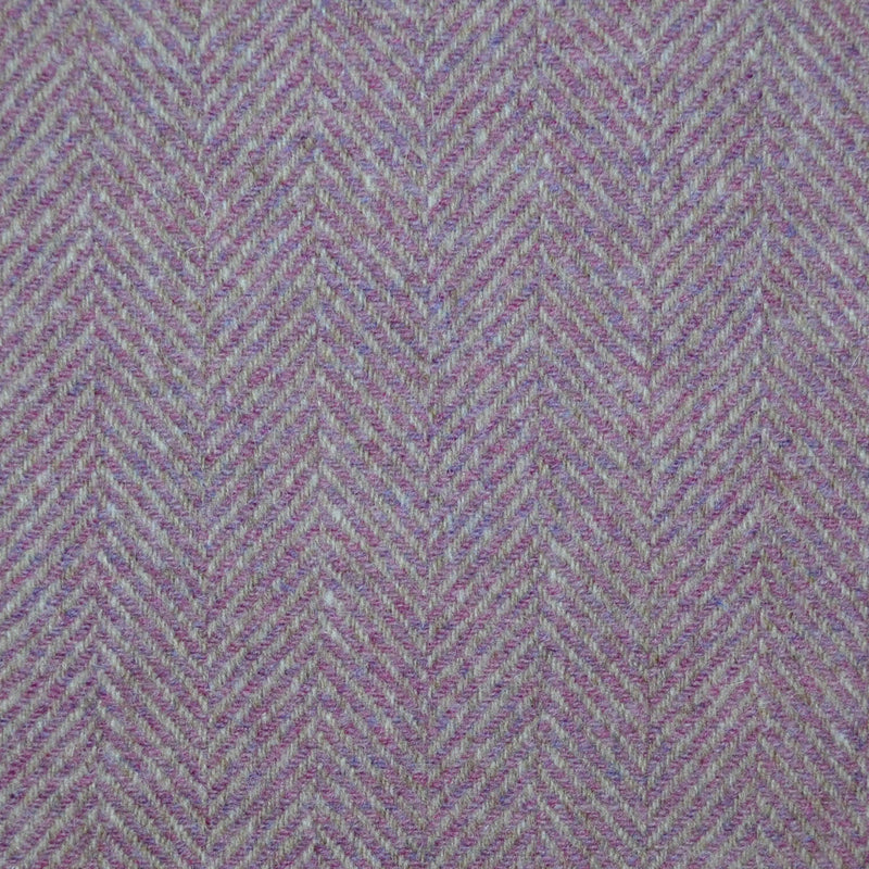 Pink and Light Grey All Wool Herringbone Coating