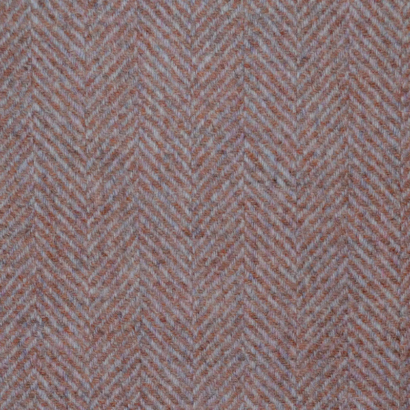 Blush Pink and Natural All Wool Herringbone Coating