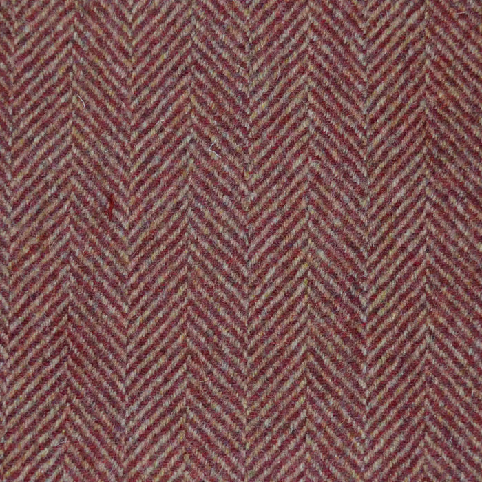 Red and Blush All Wool Herringbone Coating