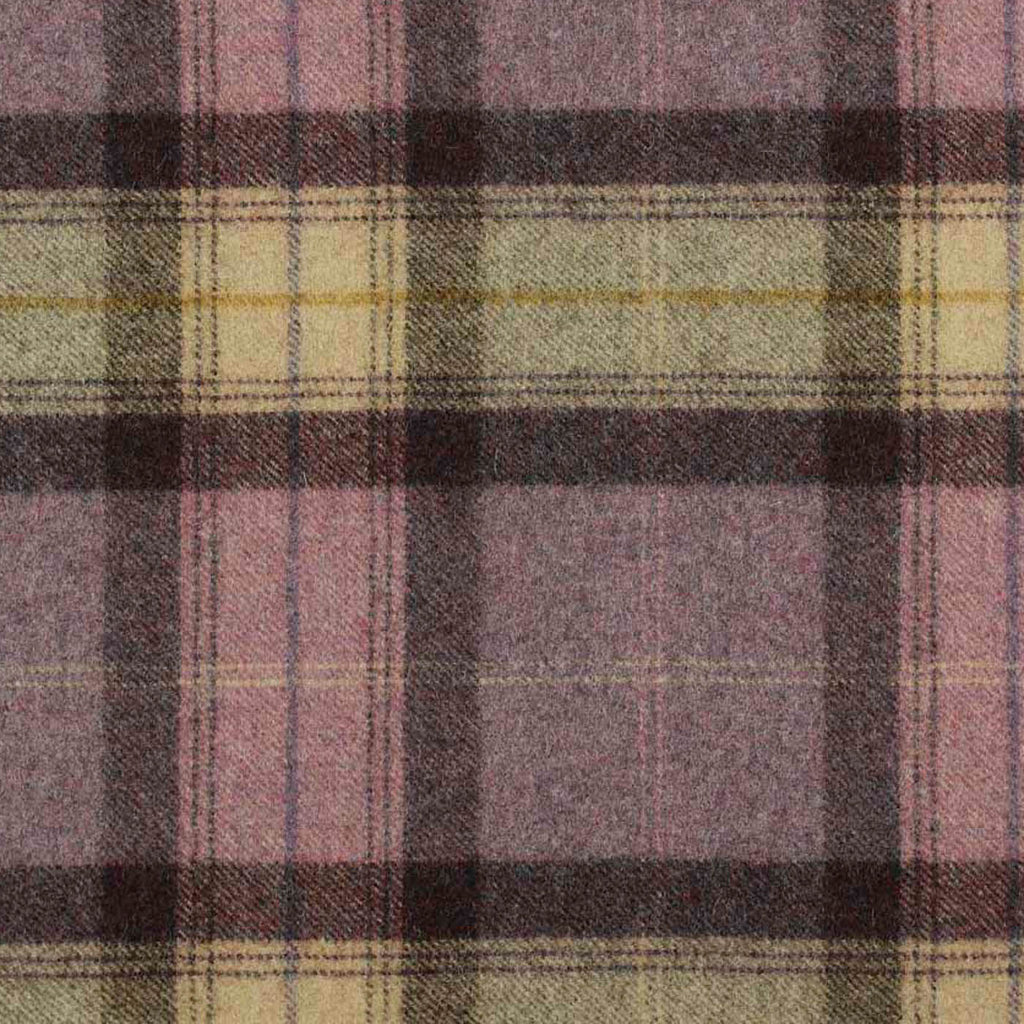 Heather with Purple & Beige Plaid Check Coating