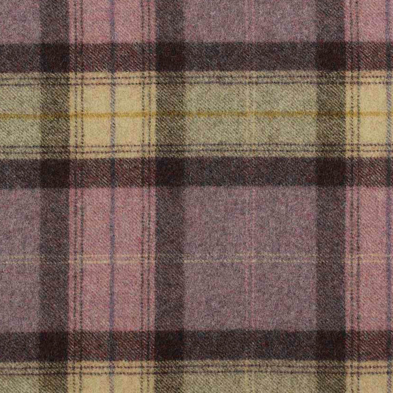 Heather with Purple & Beige Plaid Check Coating – Yorkshire Fabric