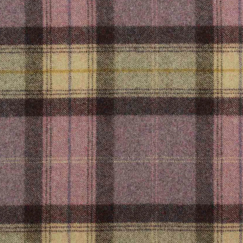 Heather with Purple & Beige Plaid Check Coating – Yorkshire Fabric