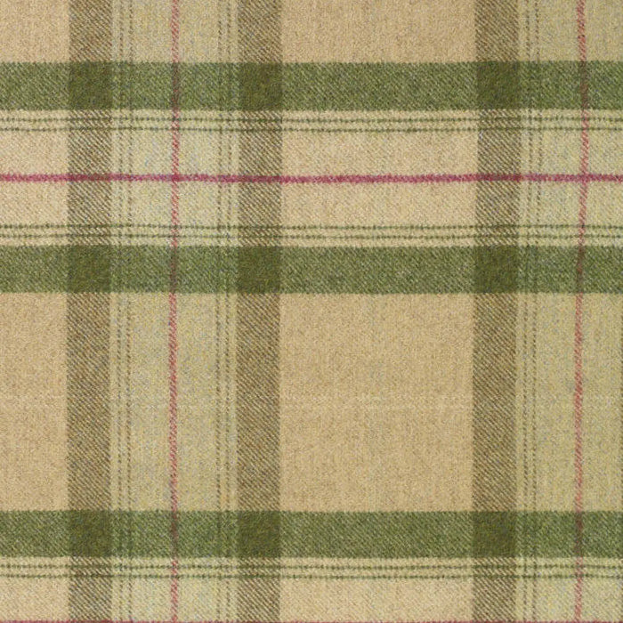 Beige with Green and Pink Plaid Check Coating