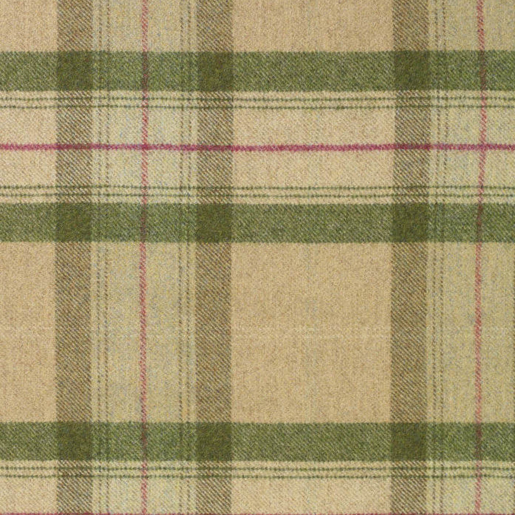 Beige with Green and Pink Plaid Check Coating