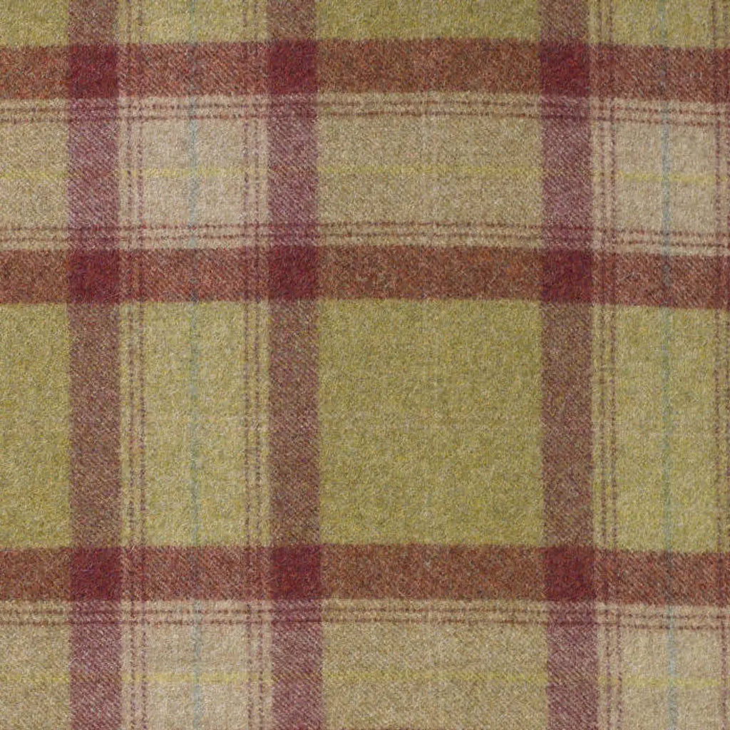 Beige with Pink and Blue Plaid Check Coating