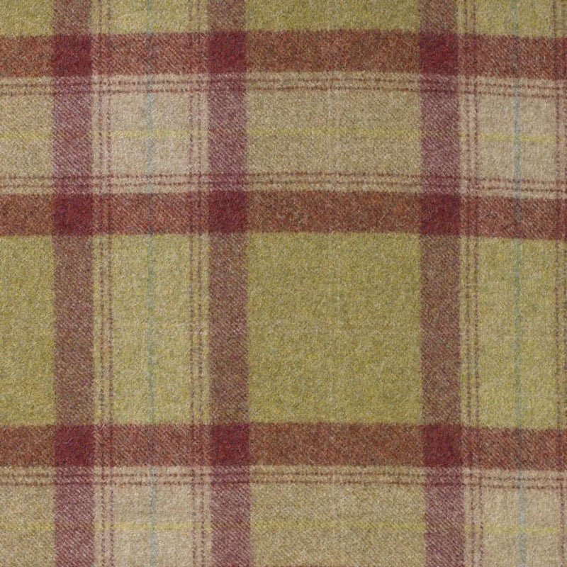 Beige with Pink and Blue Plaid Check Coating