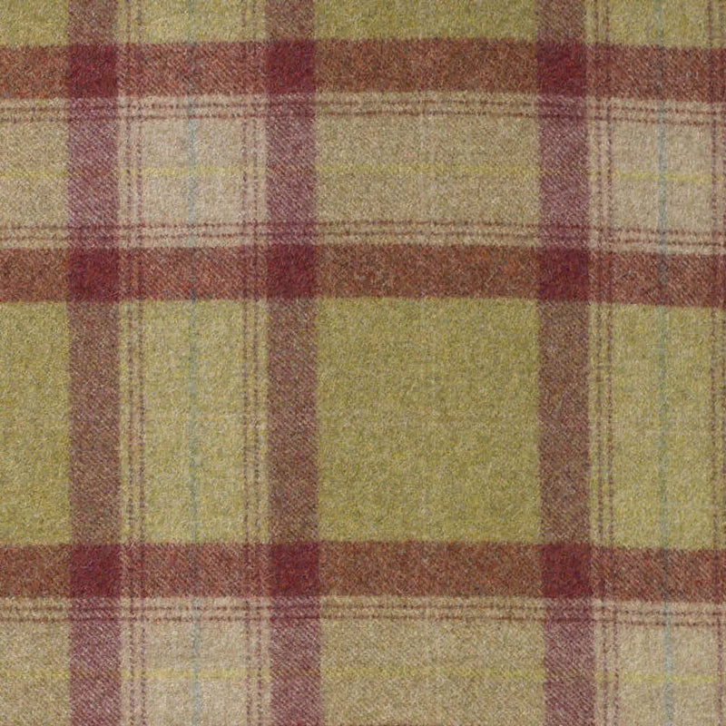 Beige with Pink and Blue Plaid Check Coating